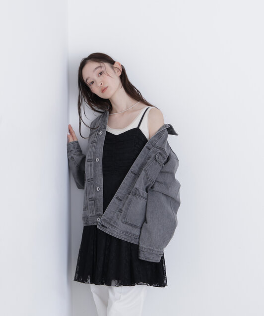 レースギャザーキャミチュニック