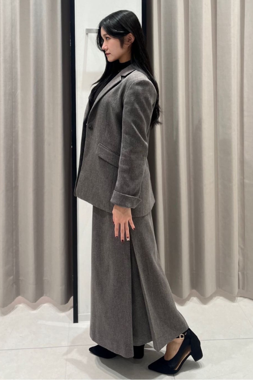 ツイードライクセットアップ/横