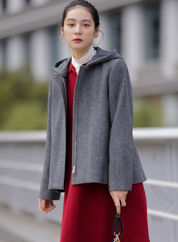 ウールモッサステンカラー コート