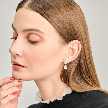 パール ダイヤモンド ピアス《ESTNATION EXCLUSIVE》