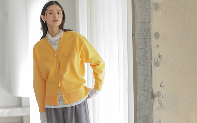 スウェットニット カーディガン