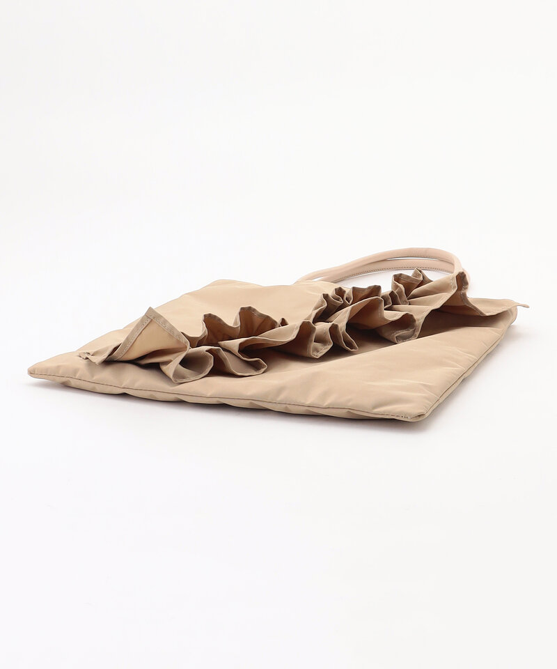 ラッフルラインフラットトート