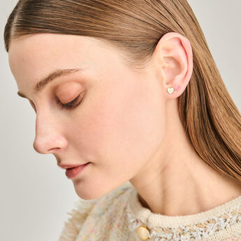 22Kエナメルハートピアス