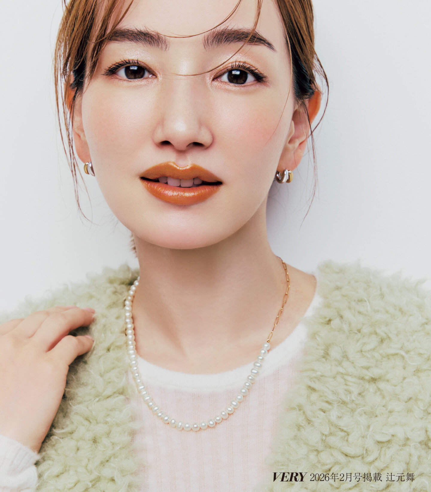 K10イエローゴールド×淡水パール ネックレス 着用イメージ定してください