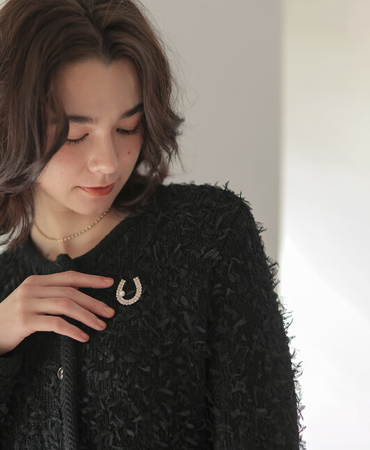 チュールヤーンファンシーニット ジャケット