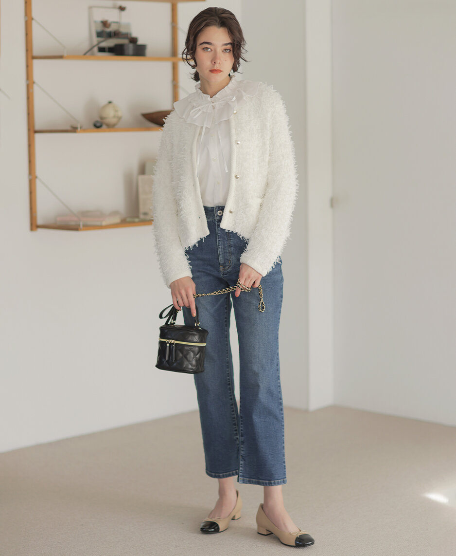 チュールヤーンファンシーニット ジャケット