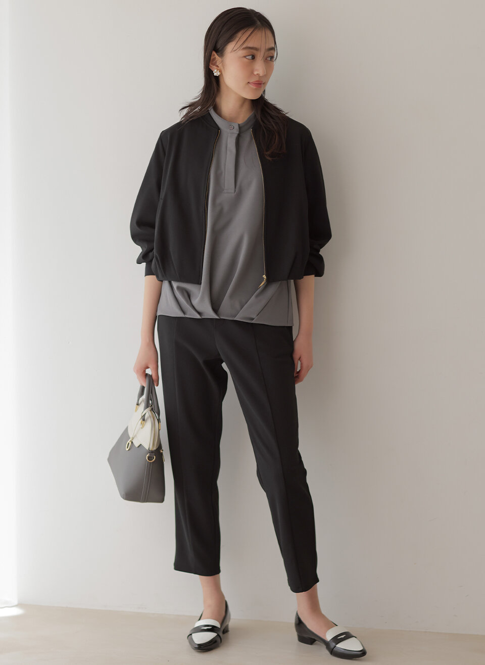 ジョーゼットジャージードルマンスリーブ ブラウス