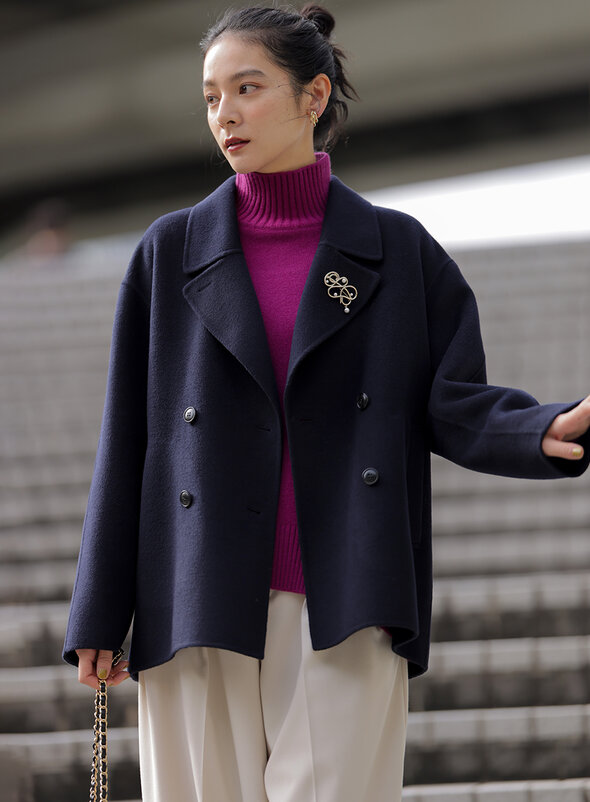 ダブルブレストリバー コート