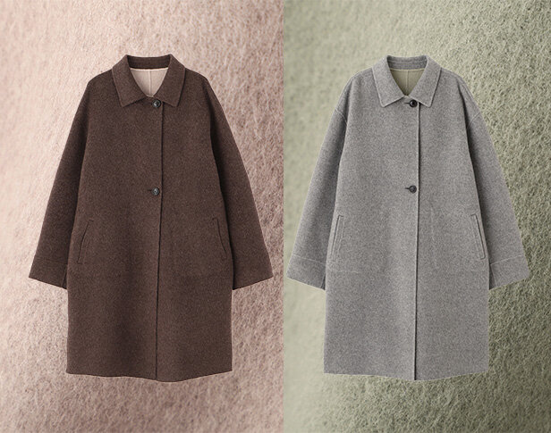 リバーシブルステンカラーリバーコート