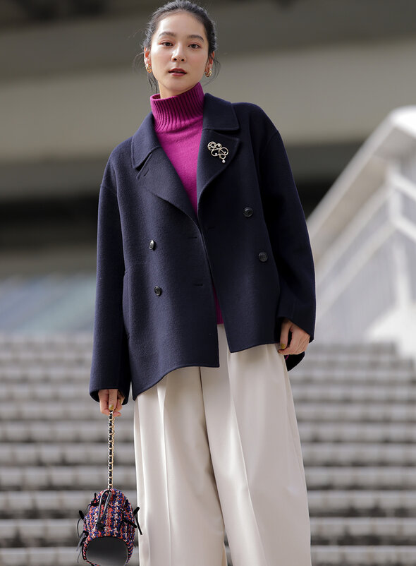 ダブルブレストリバー コート