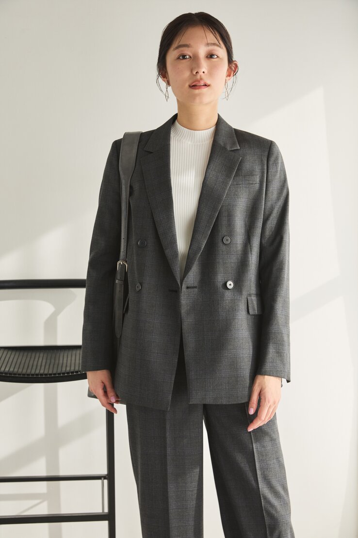 ウール見え×グレー　正面