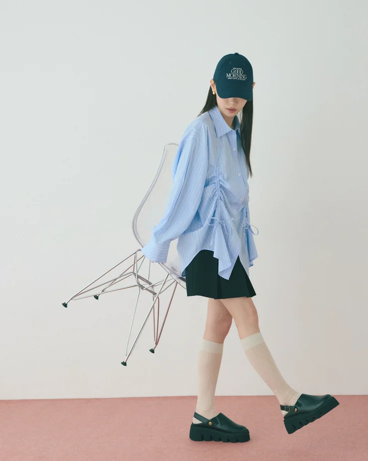 フロントドロストオーバーサイズシャツ