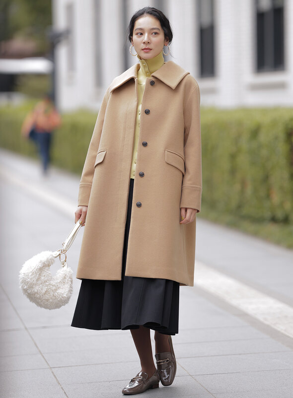 ウールモッサステンカラー コート