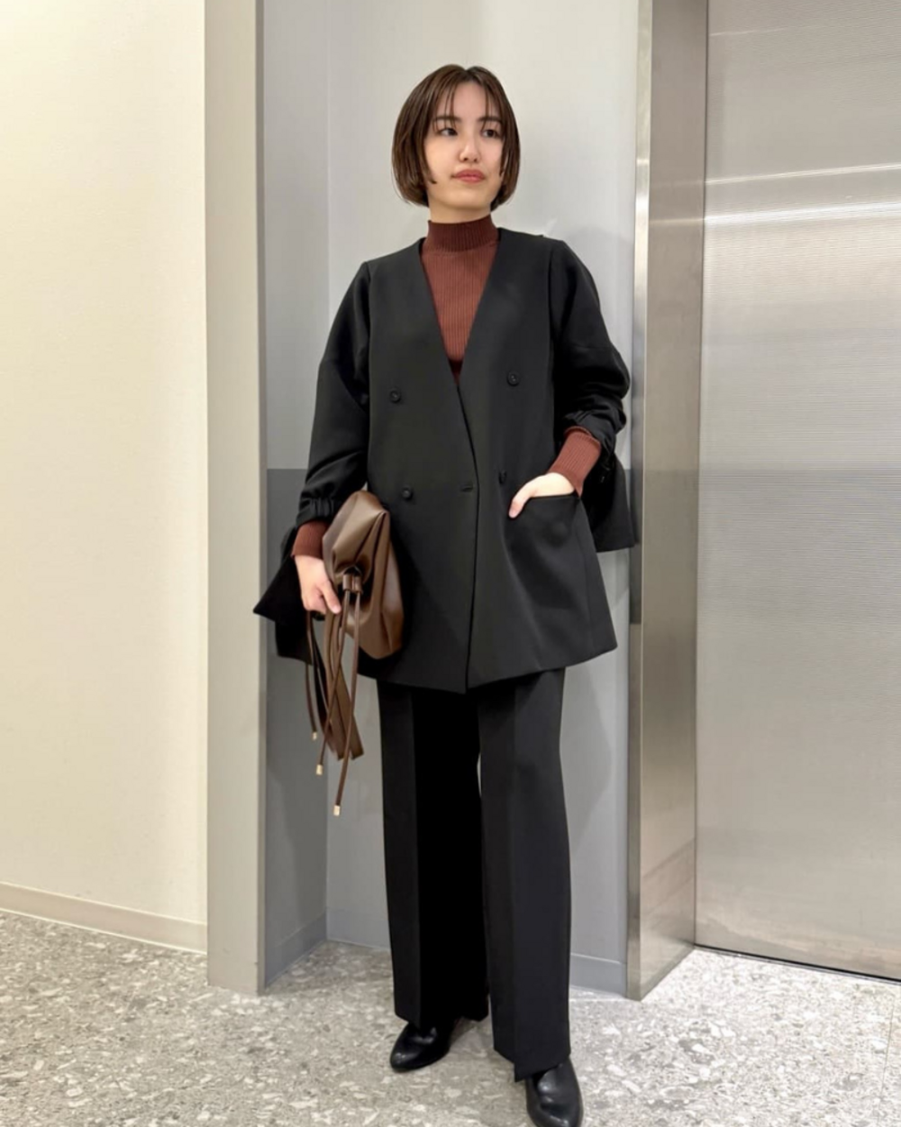 リボンカフセットアップ/全身