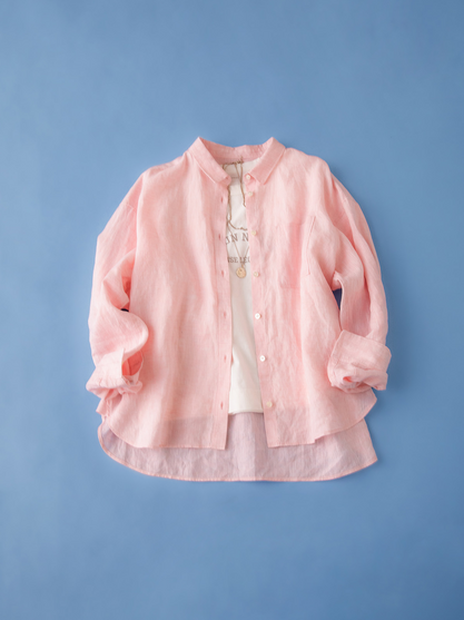 ピンクシャツの平置き画像