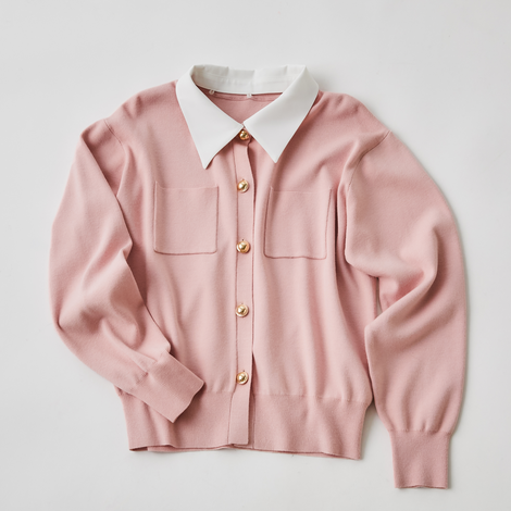 2wayカラーニットカーディガン