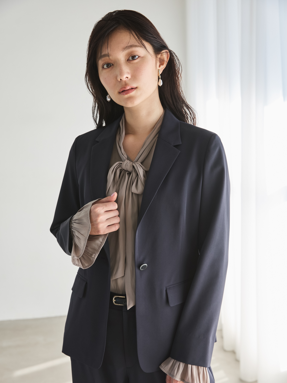 ストレッチ×ネイビー　正面