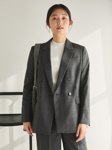 ウール見え×グレー