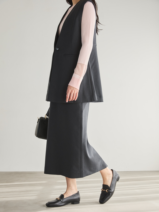 ゆったり×ジレ　全身