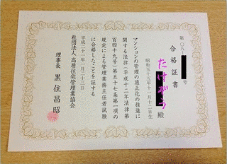 管理業務主任者の画像
