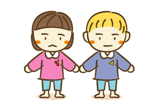 男の子と女の子の画像