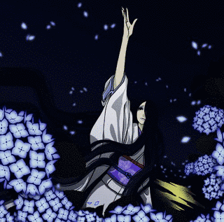 月に斑雲 紫陽花に雨の画像