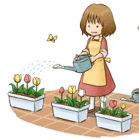 花に水の画像