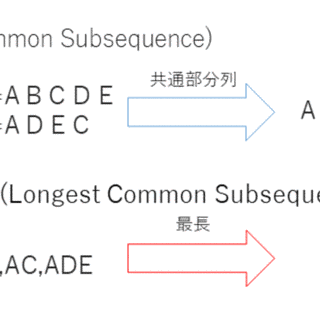 最長共通部分列問題の画像