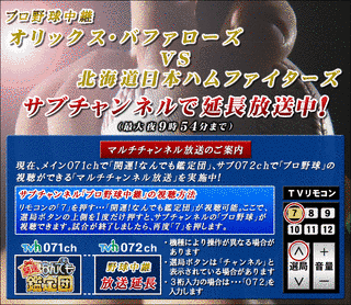TVHファイターズ中継の画像