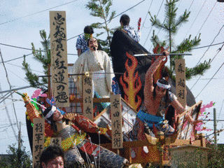 土崎神明社祭の曳山行事の奉納曳山の画像
