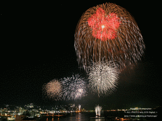 按針祭海の花火大会の画像