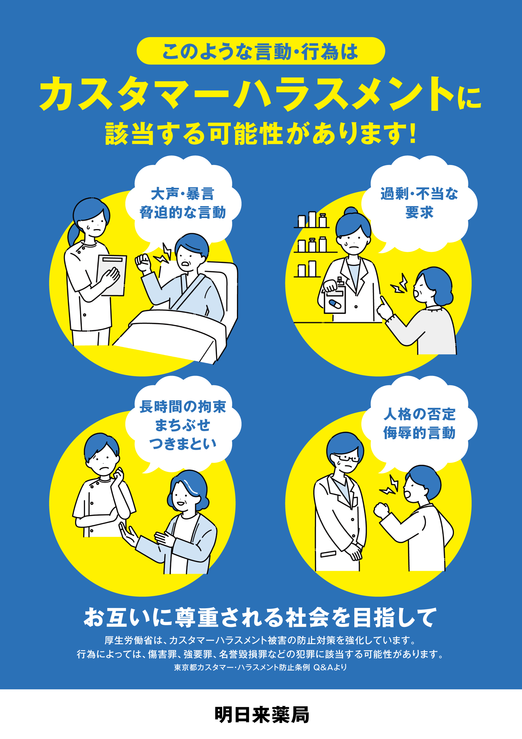 カスタマーハラスメント対策ポスター（医療機関・薬局用）