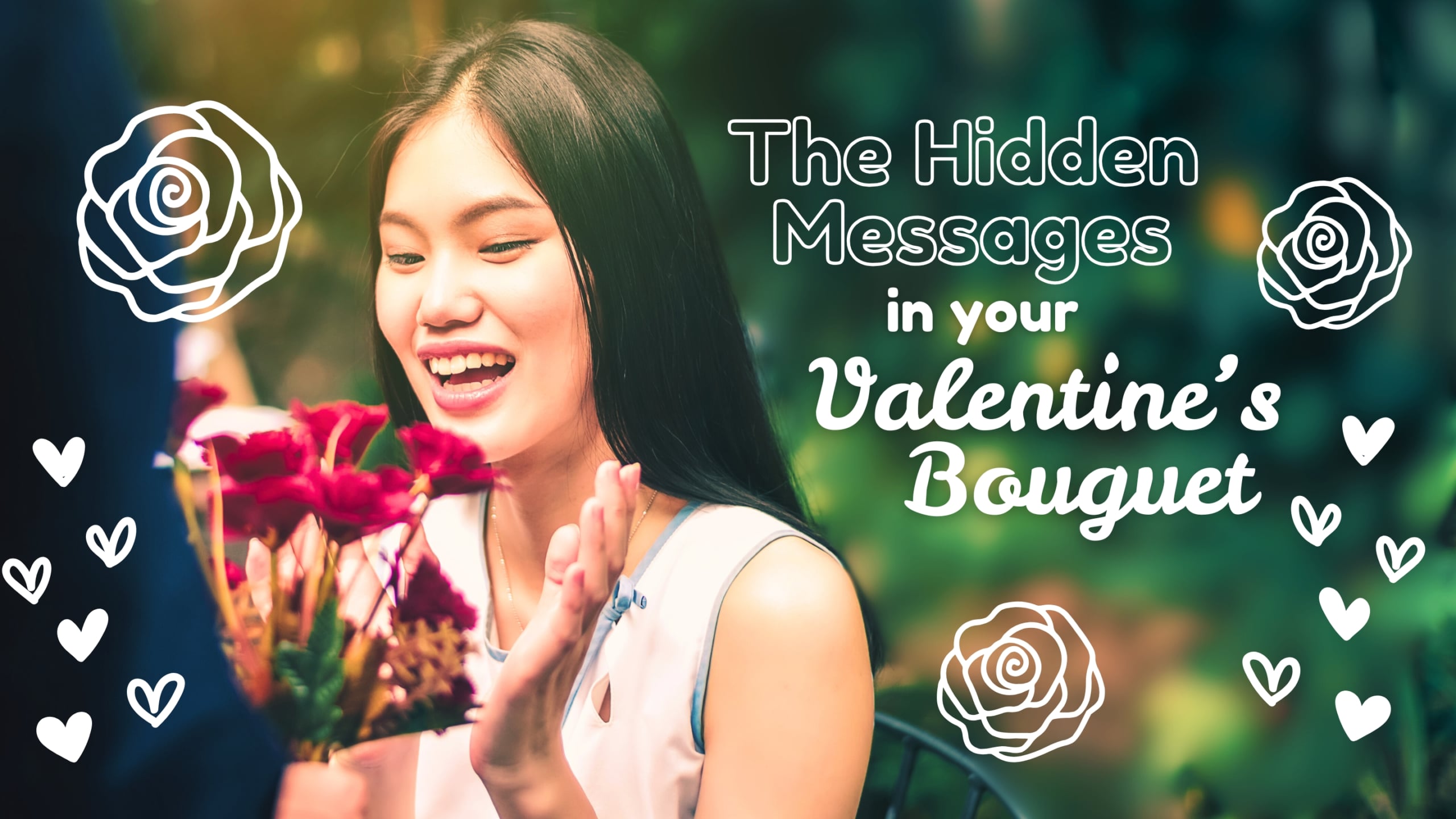 Cover image depicting hidden messages with flowers in artistic styling