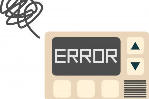 エラー表示のリモコンのイラスト