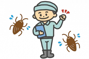 ゴキブリ駆除業者のイラスト