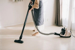 掃除中の写真