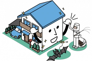 コウモリ対策事業者のイメージ絵