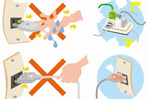 漏電リスクのイラスト