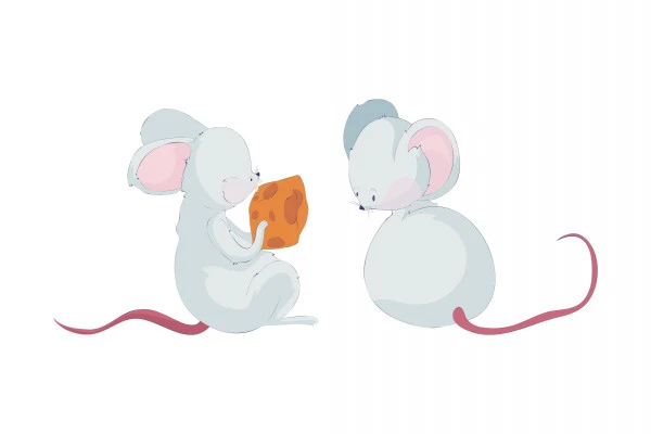 チーズを食べているネズミ