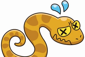 逃げ出す蛇のイラスト