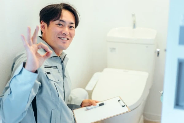 ウォシュレットの交換を業者に依頼した様子