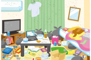 ゴミ屋敷のイラスト