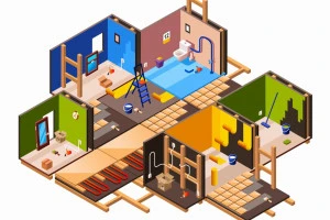 戸建てリフォームのイメージイラスト