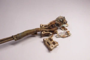 燃えたコンセントの写真