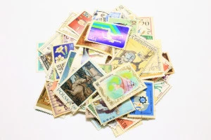 古い海外の切手の写真