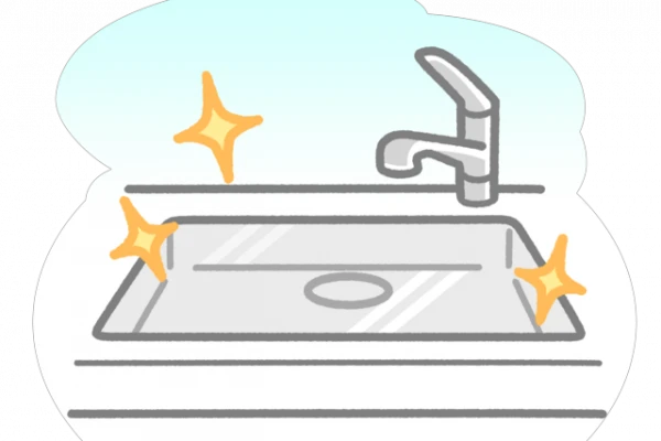 ピカピカのキッチンのイラスト