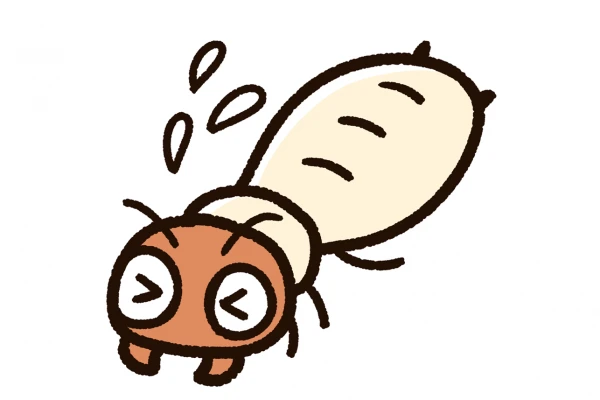 逃げるシロアリのイラスト