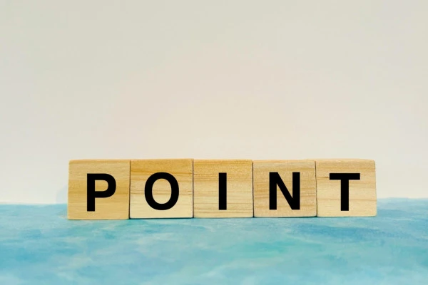 POINT ポイント書かれたブロックの画像