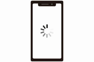 スマートフォン　起動中イメージメージイラスト