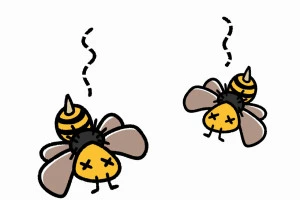 蜂の死骸のイラスト